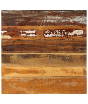 Blat masă rustic din lemn masiv reciclat, pătrată, 70 x 70 cm