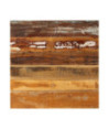 Blat masă rustic din lemn masiv reciclat, pătrată, 70 x 70 cm