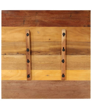 Blat masă rustic din lemn masiv reciclat, pătrată, 70 x 70 cm