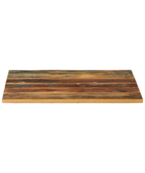 Blat masă rustic din lemn masiv reciclat, pătrată, 60 x 60 cm