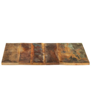 Blat masă rustic din lemn masiv reciclat, pătrată, 60 x 60 cm