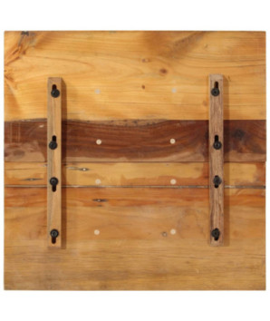 Blat masă rustic din lemn masiv reciclat, pătrată, 60 x 60 cm