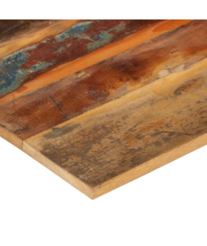 Blat masă rustic din lemn masiv reciclat, pătrată, 60 x 60 cm