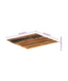 Blat masă rustic din lemn masiv reciclat, pătrată, 60 x 60 cm Blat masă rustic din lemn masiv reciclat, pătrată, 60 x 60 cm