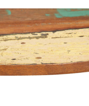 Blat masă rustic din lemn masiv reciclat, rotundă, 50 cm