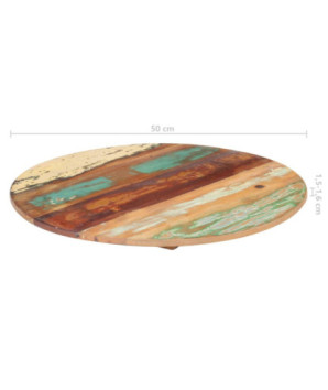 Blat masă rustic din lemn masiv reciclat, rotundă, 50 cm