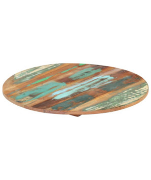 Blat masă rustic din lemn masiv reciclat, rotundă, 40 cm