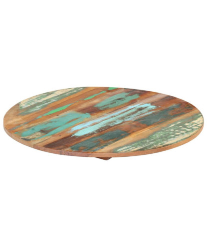 Blat masă rustic din lemn masiv reciclat, rotundă, 40 cm