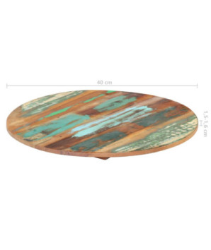 Blat masă rustic din lemn masiv reciclat, rotundă, 40 cm