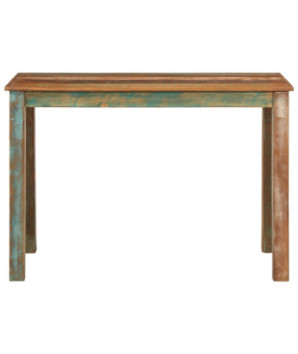 Masă de bucătărie pentru 4 persoane, aspect vintage, din lemn masiv reciclat, dreptunghiulară, 110x55x76 cm, handmade