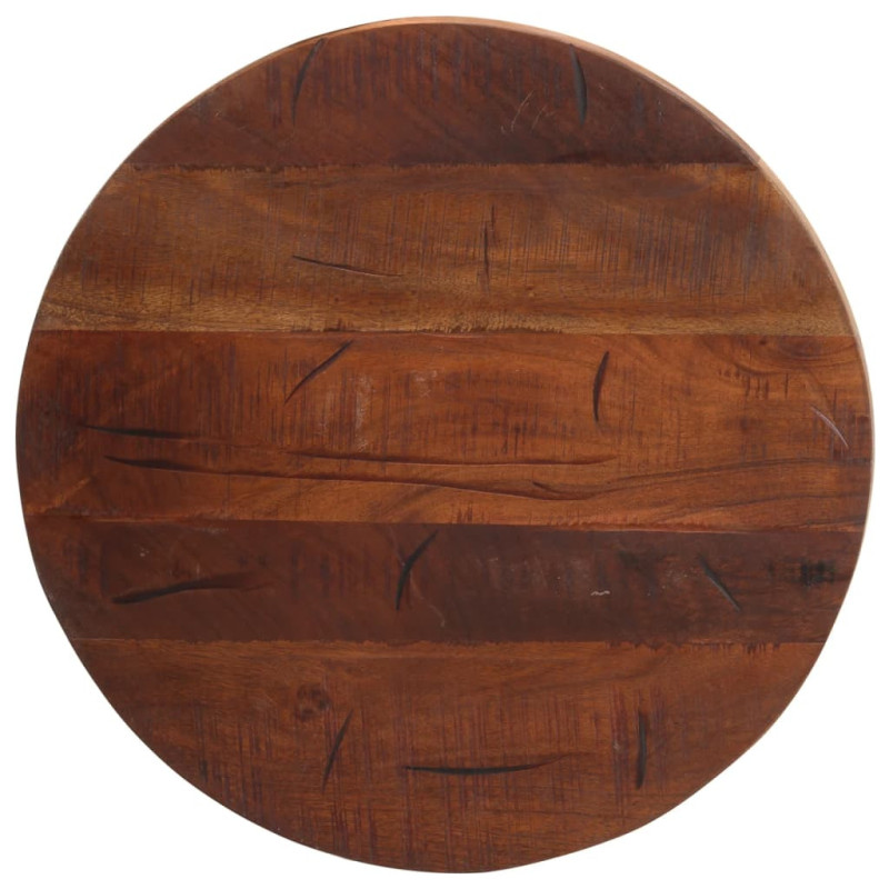 Blat masă cu finisaj natural din lemn masiv reciclat, rotundă, 40 x 3,8 cm, handmade Blat masă cu finisaj natural din lemn masiv reciclat, rotundă, 40 x 3,8 cm, handmade
