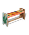 Banchetă Cola, 100 x 30 x 50 cm, lemn reciclat, cu aspect antichizat - WOODBB1196