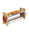 Banchetă Cola, 100 x 30 x 50 cm, lemn reciclat, cu aspect antichizat - WOODBB1196