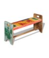 Banchetă Cola, 100 x 30 x 50 cm, lemn reciclat, cu aspect antichizat - WOODBB1196