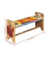 Banchetă Cola, 100 x 30 x 50 cm, lemn reciclat, cu aspect antichizat - WOODBB1196