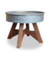 Măsuță de cafea, argintiu, 60x45 cm, amestec lemn reciclat, cu aspect industrial - WOODBB1199 Măsuță de cafea, argintiu, 60x45 cm, amestec lemn reciclat, cu aspect industrial - WOODBB1199
