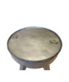 Măsuță de cafea, argintiu, 60x45 cm, amestec lemn reciclat, cu aspect industrial - WOODBB1199 Măsuță de cafea, argintiu, 60x45 cm, amestec lemn reciclat, cu aspect industrial - WOODBB1199