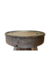 Măsuță de cafea, argintiu, 60x45 cm, amestec lemn reciclat, cu aspect industrial - WOODBB1199 Măsuță de cafea, argintiu, 60x45 cm, amestec lemn reciclat, cu aspect industrial - WOODBB1199