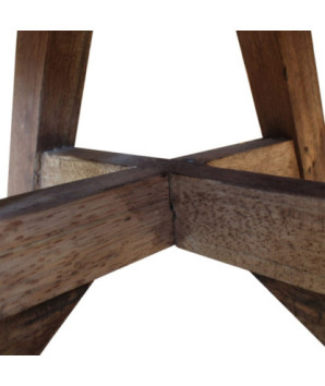 Măsuță de cafea, argintiu, 60x45 cm, amestec lemn reciclat, cu aspect industrial - WOODBB1199