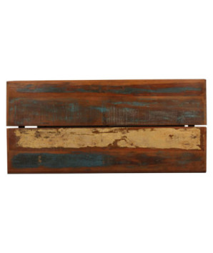 Set bar, 7 piese, lemn reciclat, piele naturală și pânză, cu aspect industrial - WOODBB1203