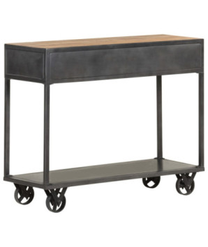 Masă consolă, 90x35x74 cm, lemn reciclat, cu aspect industrial - WOODBB1204