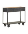 Masă consolă, 90x35x74 cm, lemn reciclat, cu aspect industrial - WOODBB1204 Masă consolă, 90x35x74 cm, lemn reciclat, cu aspect industrial - WOODBB1204