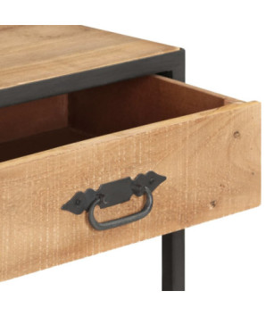 Masă consolă, 90x35x74 cm, lemn reciclat, cu aspect industrial - WOODBB1204