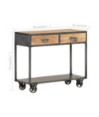 Masă consolă, 90x35x74 cm, lemn reciclat, cu aspect industrial - WOODBB1204 Masă consolă, 90x35x74 cm, lemn reciclat, cu aspect industrial - WOODBB1204