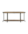 Comodă TV cu picioare, aspect industrial, din lemn masiv reciclat, 100x42x40 cm