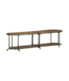 Comodă TV cu picioare, aspect industrial, din lemn masiv reciclat, 160x42x40 cm