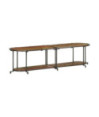 Comodă TV cu picioare, aspect industrial, din lemn masiv reciclat, 160x42x40 cm