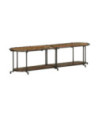 Comodă TV cu picioare, aspect industrial, din lemn masiv reciclat, 160x42x40 cm