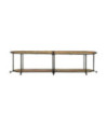 Comodă TV cu picioare, aspect industrial, din lemn masiv reciclat, 160x42x40 cm