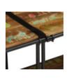 Comodă TV cu picioare, aspect industrial, din lemn masiv reciclat, 160x42x40 cm