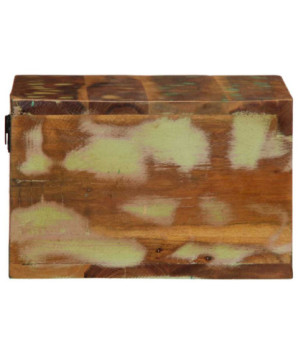 Comodă TV suspendată, aspect vintage, din lemn masiv reciclat, 40x30x19 cm