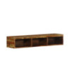 Comodă TV suspendată, aspect vintage, din lemn masiv reciclat, 100 x 30 x 19 cm Comodă TV suspendată, aspect vintage, din lemn masiv reciclat, 100 x 30 x 19 cm