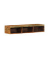 Comodă TV suspendată, aspect vintage, din lemn masiv reciclat, 100 x 30 x 19 cm Comodă TV suspendată, aspect vintage, din lemn masiv reciclat, 100 x 30 x 19 cm