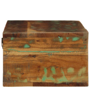 Comodă TV suspendată, aspect vintage, din lemn masiv reciclat, 100 x 30 x 19 cm