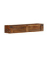 Comodă TV suspendată, aspect vintage, din lemn masiv reciclat, 100 x 30 x 19 cm Comodă TV suspendată, aspect vintage, din lemn masiv reciclat, 100 x 30 x 19 cm