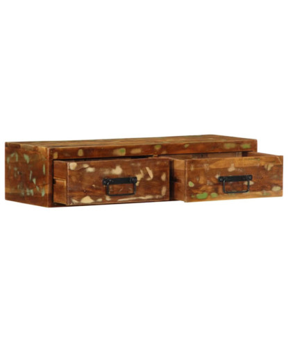 Dulap TV montat pe perete 80x30x19 cm, lemn reciclat - WOODBB1223