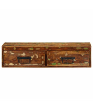 Dulap TV montat pe perete 80x30x19 cm, lemn reciclat - WOODBB1223