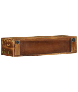 Dulap TV montat pe perete 80x30x19 cm, lemn reciclat - WOODBB1223