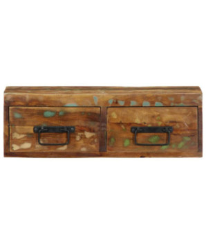 Dulap TV montat pe perete 60x30x19 cm, lemn reciclat - WOODBB1226