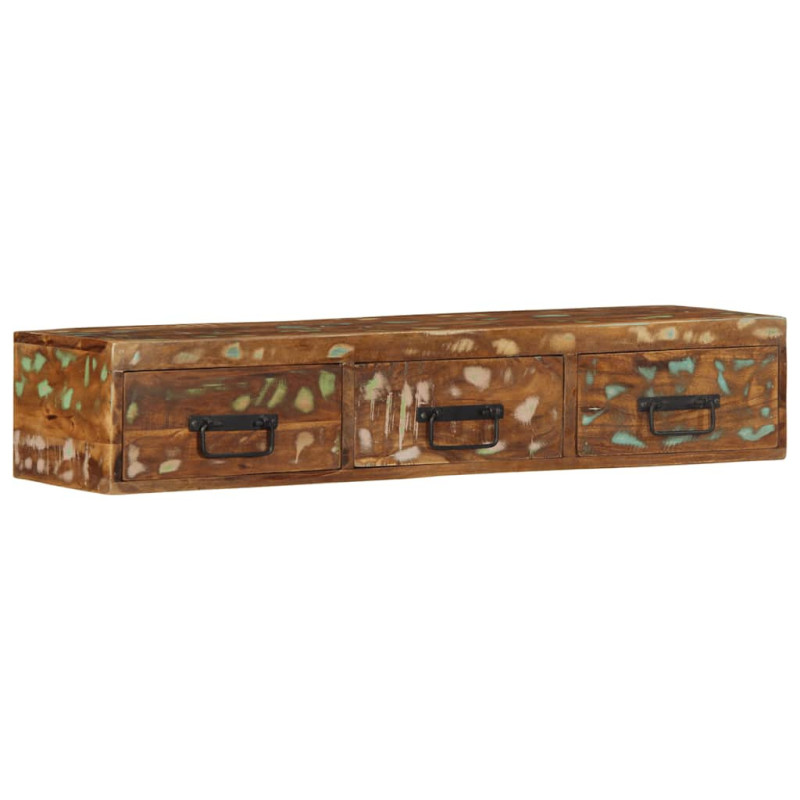 Dulap TV montat pe perete 100x30x19 cm, lemn reciclat - WOODBB1227 Dulap TV montat pe perete 100x30x19 cm, lemn reciclat - WOODBB1227