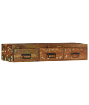 Dulap TV montat pe perete 100x30x19 cm, lemn reciclat - WOODBB1227