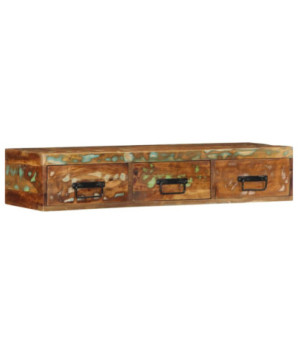 Dulap TV montat pe perete 100x30x19 cm, lemn reciclat - WOODBB1227