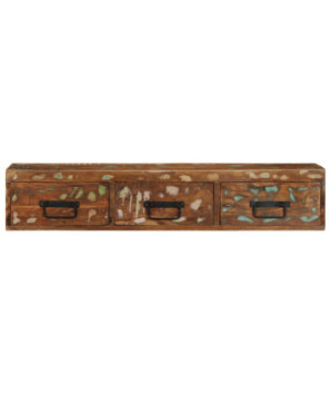 Dulap TV montat pe perete 100x30x19 cm, lemn reciclat - WOODBB1227