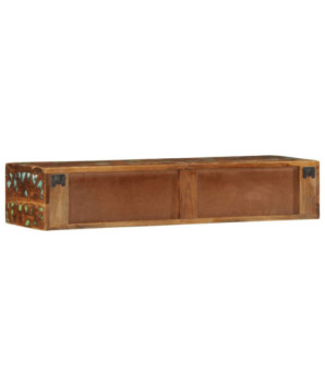 Dulap TV montat pe perete 100x30x19 cm, lemn reciclat - WOODBB1227