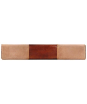 Bancă maro, 160 cm, piele naturală și lemn acacia, cu aspect vintage - WOODBB1245
