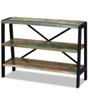 Servantă cu 3 rafturi, lemn reciclat, cu aspect vintage - WOODBB142